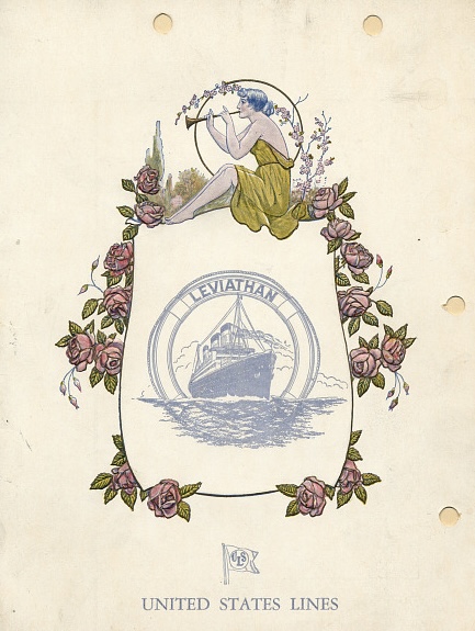 SS Leviathan program or entertainment card