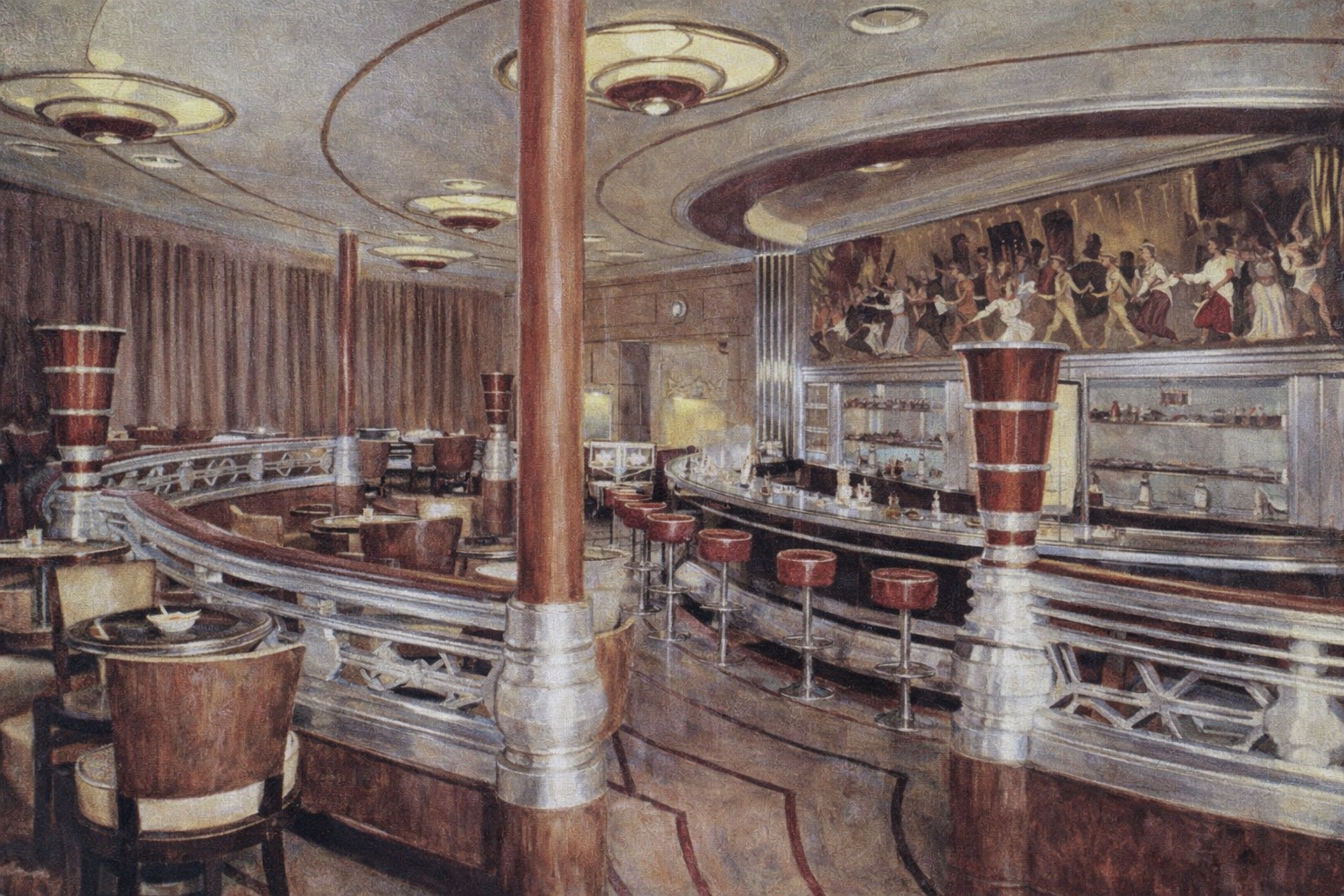 Observation Bar aboard RMS Queen Mary