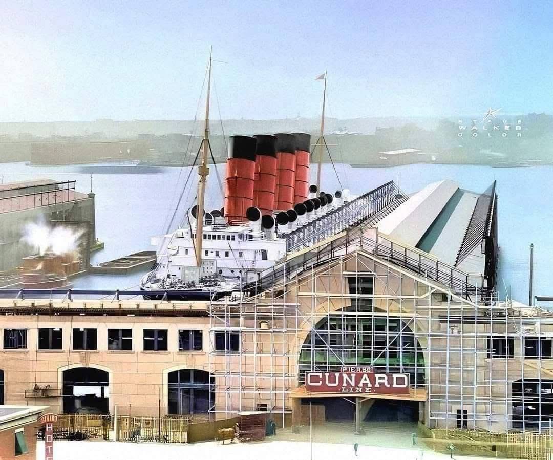 Ocean liner at port representing turnaround operations