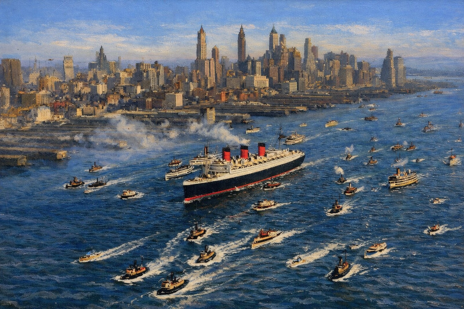 Fast ocean liner representing the balance between speed and comfort