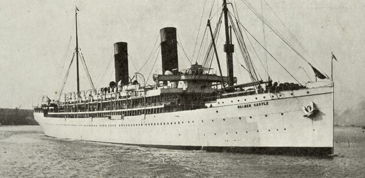 RMS Walmer Castle at sea