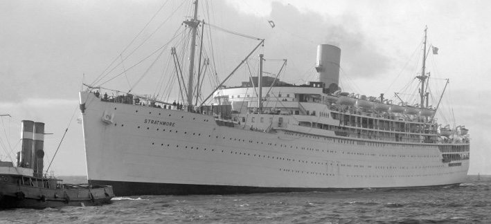 SS Strathmore (P&O ocean liner ship image)